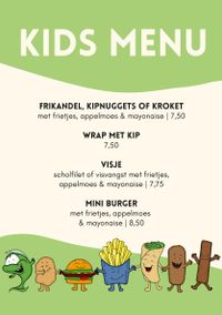 Kids menu - groen